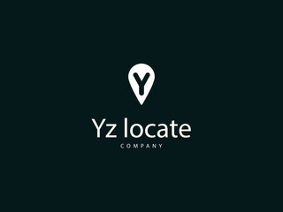Y letter logo design, Y type logo with location concept, unique letter Y logo design template 