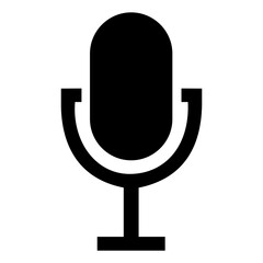 VINTAGE MICROPHONE ICON, PICTOGRAM FOR PODCAST