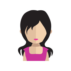 girl with a cigarette, Modern woman avatar vector icon with white background