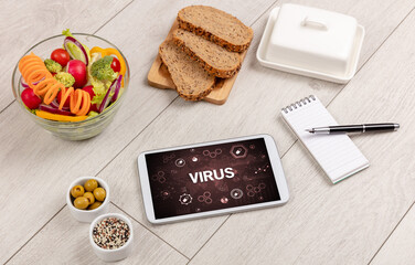 Healthy Tablet Pc compostion, immune system boost concept