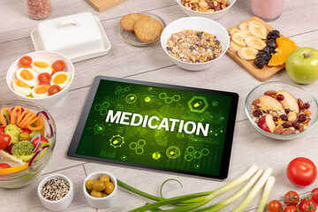 Healthy Tablet Pc compostion, immune system boost concept