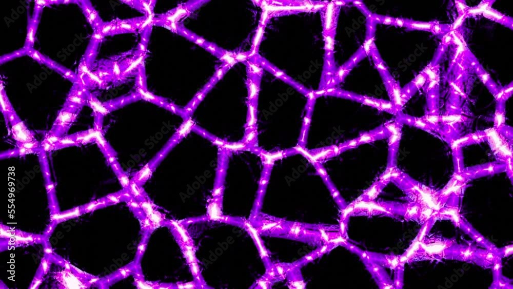 Aufkleber pattern with moving neural networks on black background. design. bright lines in moving pattern and 