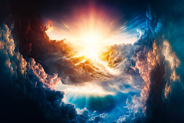 Creation of Heaven and Earth. Generative AI