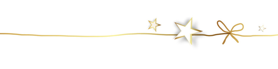 Schleife Stern Gold Band Banner 