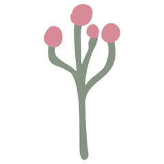 Christmas Elegant PNG isolated clipart. Boho kids design poster.Doodled drawing in scandinavian style.