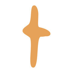 Christmas Elegant PNG isolated clipart. Boho kids design poster.Doodled drawing in scandinavian style.