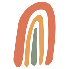 Christmas Elegant PNG isolated clipart. Boho kids design poster.Doodled drawing in scandinavian style.