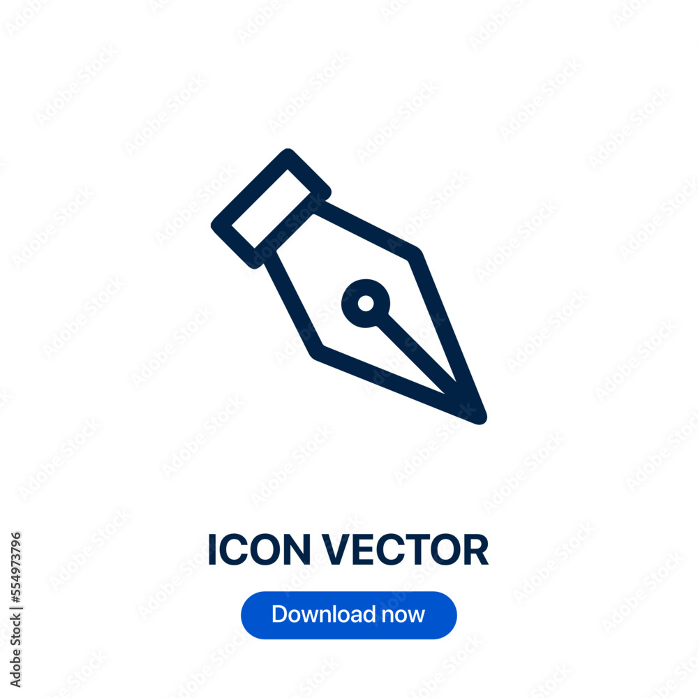 Poster pen tool icon vector. linear style sign for mobile concept and web design. pen tool symbol illustrat