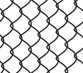 Fototapeta premium wire fence. seamless chain link fence. industrial fence on white isolated background