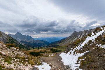 Fototapeta na wymiar mountains panorama in the alps (Austria)