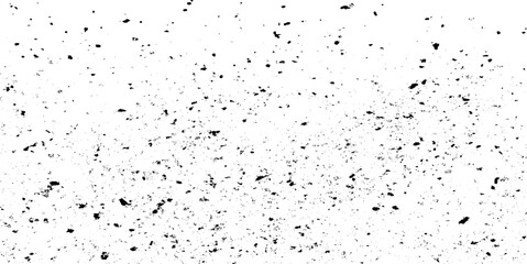 Small uneven spots and particles of debris. Abstract vector texture. Distressed uneven background. Grunge texture overlay with fine grains isolated on white background. Vector illustration. EPS10.
