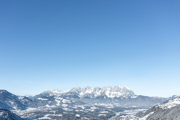 Fototapeta na wymiar Snowy Kitzbuhel in winter, Austria