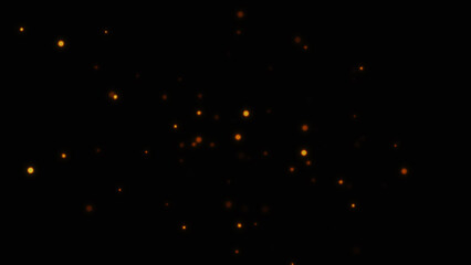 Fire embers particles texture overlays . Sparkle burn effect on isolated black background for movie scenes.