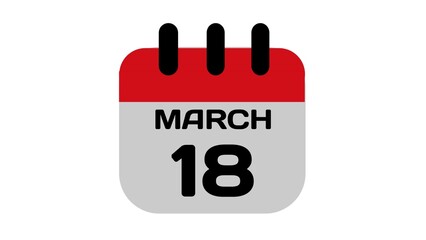 calendar isolated on white