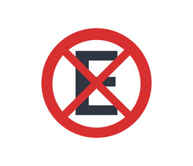 Do Not Park or Stop Icon. 
