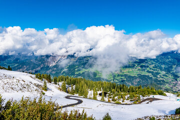 snow covered mountains (Alps, Vorarlberg, Austria)