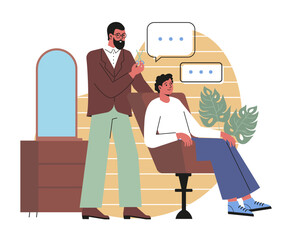 Hairdresser or barber concept