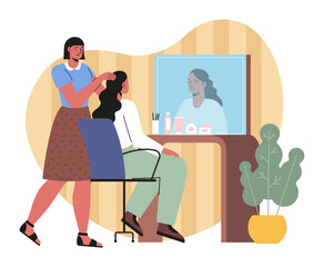 Hairdresser or barber concept