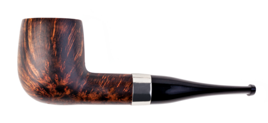 tobacco pipe on transparent background. png file