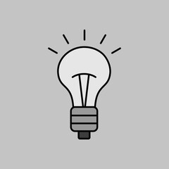 Idea, Lightbulb vector icon. Business sign
