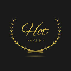 Hot sale golden laurel wreath label set