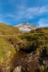 river in the alpine landscape (Switzerland)