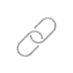 Link white sketch vector icon. Link icon vector for web, computer and mobile app