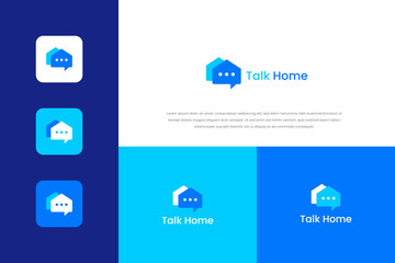 Logo Home Talk Idea Concept Creative for Business Consulting Real Estate and House Development