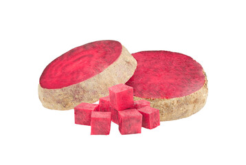 Beetroots slices isolated on  transparent png