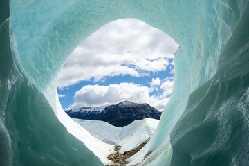 Desde dentro del Glaciar Exploradores, Patagonia de Chile, Región de Aysén