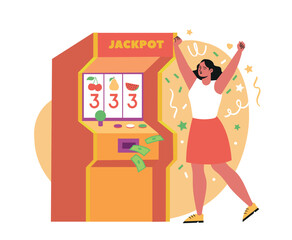 Happy lucky person concept