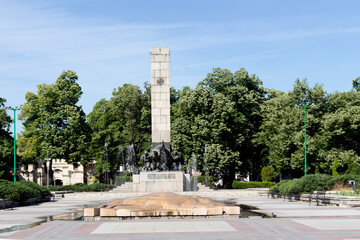 Fototapeta premium Building and street at the center of town of Vidin, Bulgaria