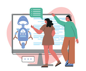 Online chat bot concept