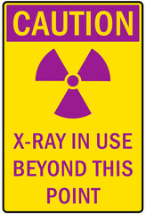 Obraz premium Radiation warning sign and labels