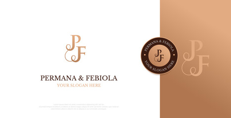 Wedding Logo Initial F Logo Design Vector