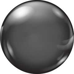Big black sphere with glares