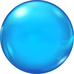 Big light blue sphere with glares