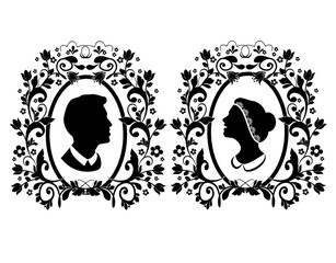 silhouette wedding