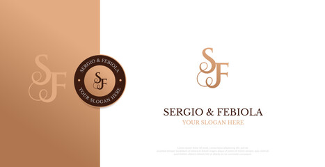 Wedding Logo Initial SF Logo Design Vector