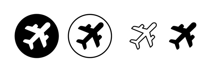 Plane icon vector illustration. Airplane sign and symbol. Flight transport symbol. Travel sign. aeroplane