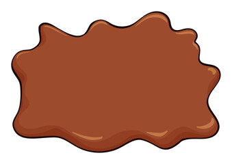 Delicious splash of caramelized milk in cartoon style, Vector illustration