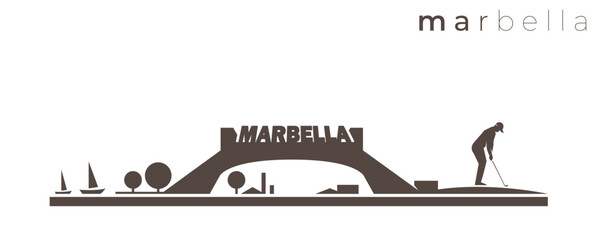 Marbella Simple Monochrome Stylish Skyline