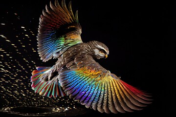 fantasy owl colorful 