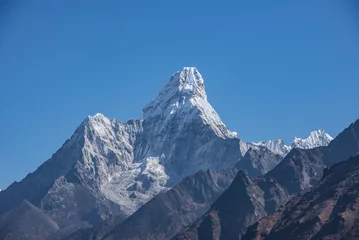 Wandaufkleber Ama Dablam Ama Dablam rises above the Khumbu Valley, Everest region, Nepal