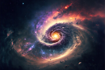 Fototapeta na wymiar Space Galaxy Star System Vector illustration Wallpaper Background 