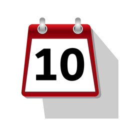 3 simple calendar icon on white background