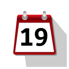 3 simple calendar icon on white background