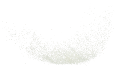 Japanese Rice flying explosion, white grain rices explode abstract cloud fly. Beautiful complete seed rice splash in air, food object design. Selective focus freeze shot white background isolated