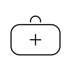 Obraz premium first aid kit line icon