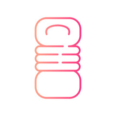 sleeping bag gradient icon